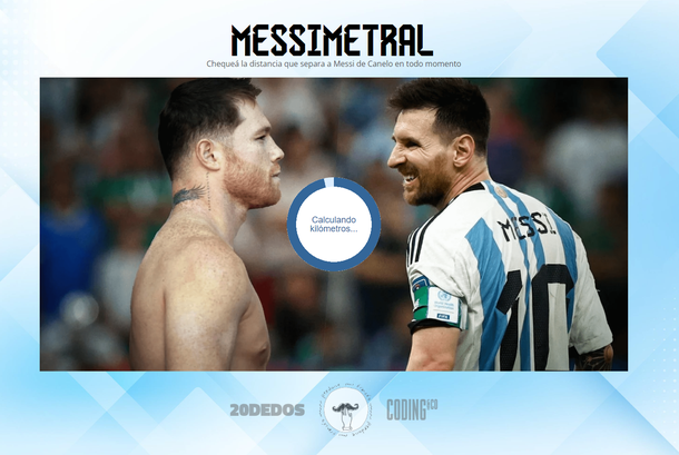 Crearon una aplicacion que mide la distancia en tiempo real entre Canelo y Messi : Deportes de Argentina