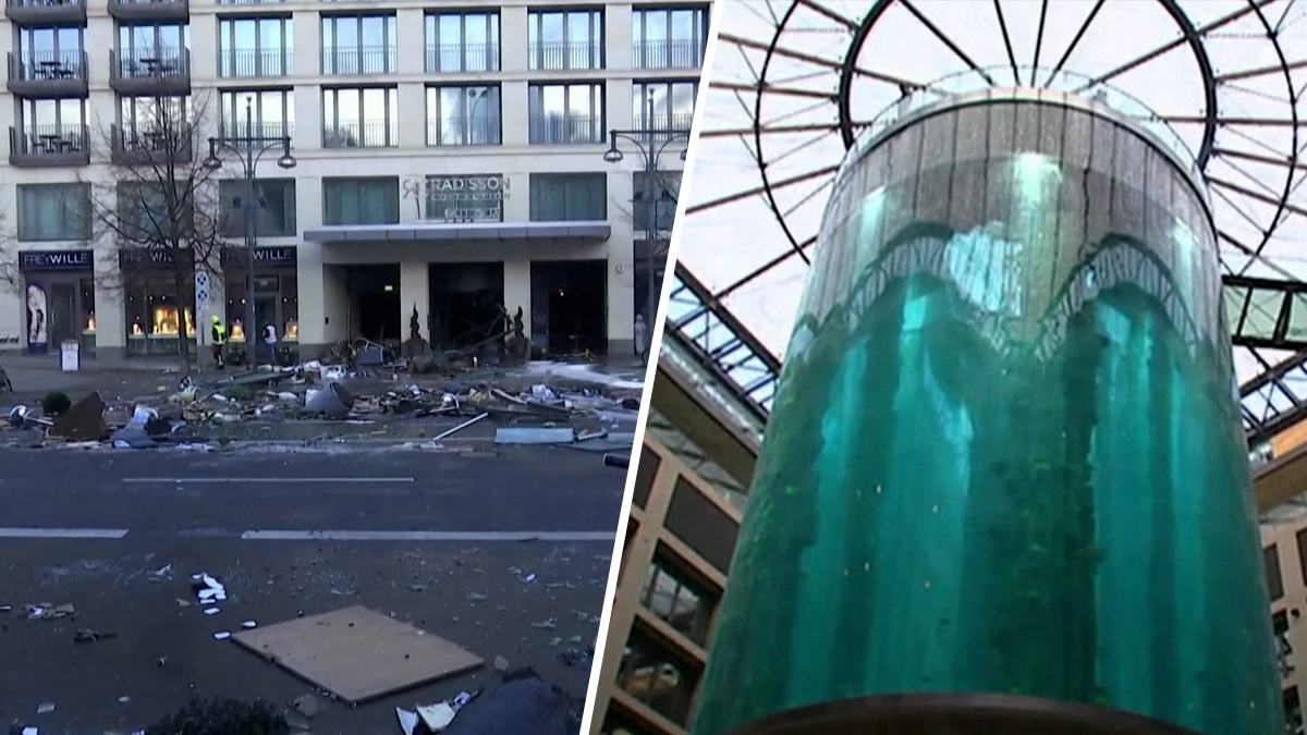 Desastroso: el acuario cilindrico mas grande del mundo estalla por presunto deterioro : Noticias de