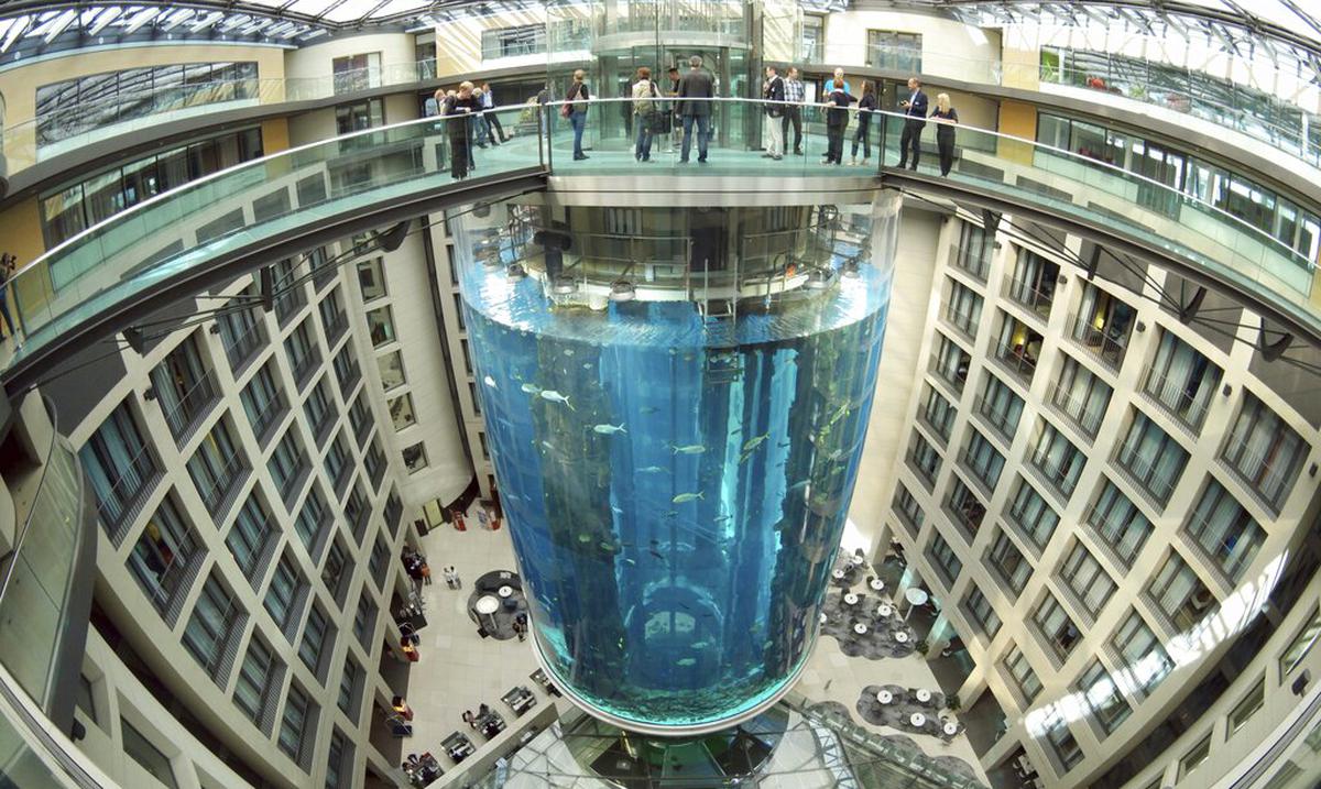 Compañia estadounidense examinara ruptura de enorme acuario en hotel de Berlin : Noticias de