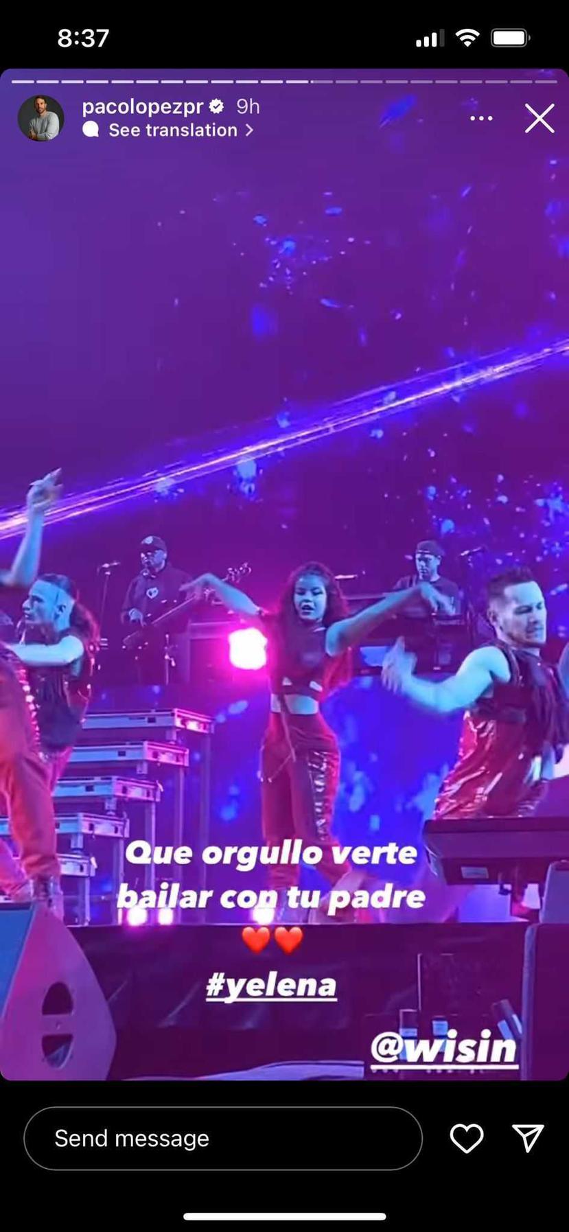 Hija de Wisin baila con su padre en el Coliseo de Puerto Rico : Entretenimiento de Puerto Rico