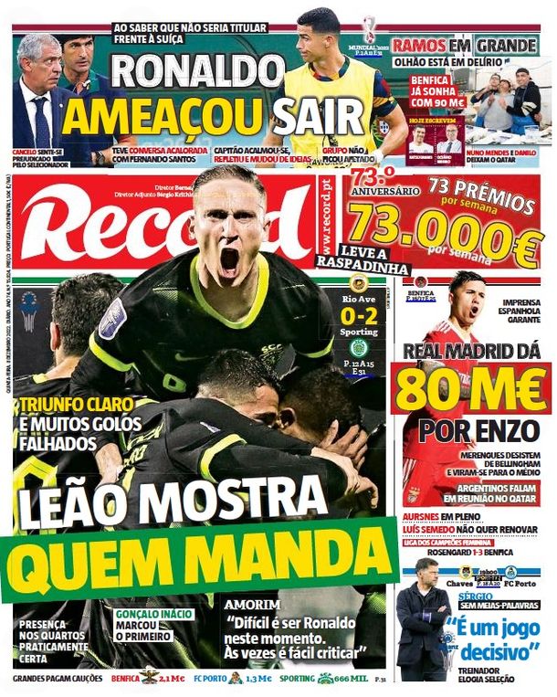 El posteo de Cristiano Ronaldo tras su presunta amenaza de irse del Mundial : Deportes de Argentina