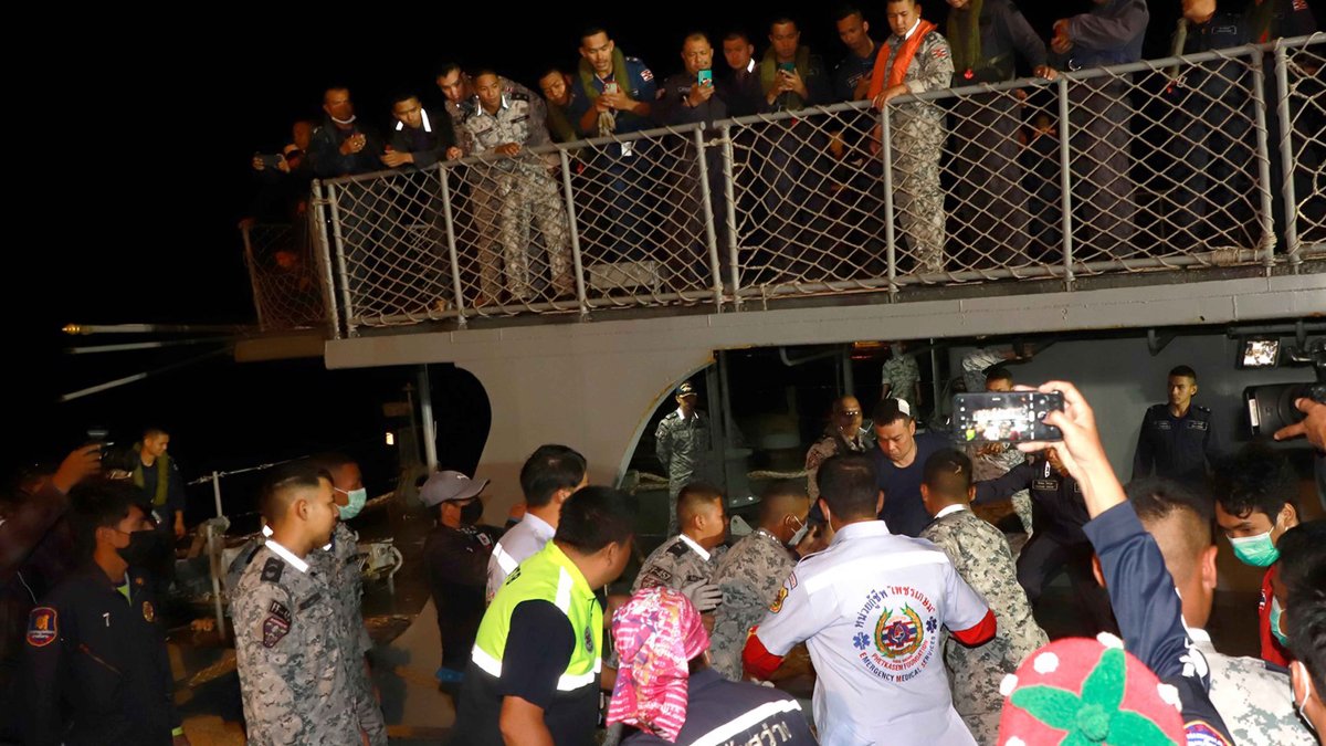 Reportan 6 muertes tras el hundimiento del barco de la Armada en Tailandia : Noticias de
